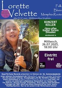 a flyer for lorette velvette's concert